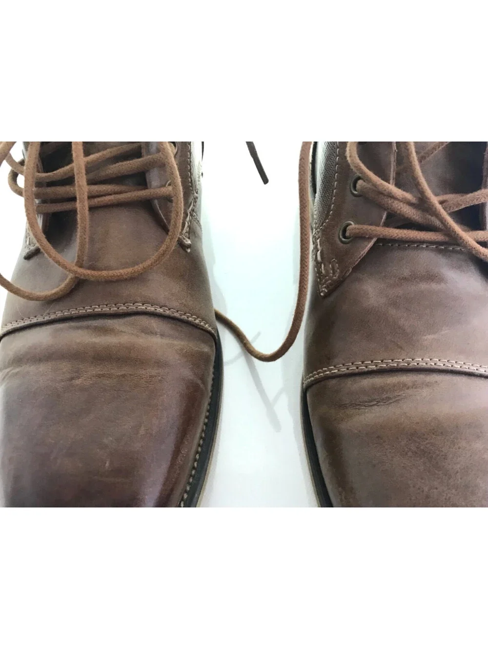 Steve Madden Mens P-Klatin Brown Leather Lace-Up Ankle P-Klatan Boots Size 9